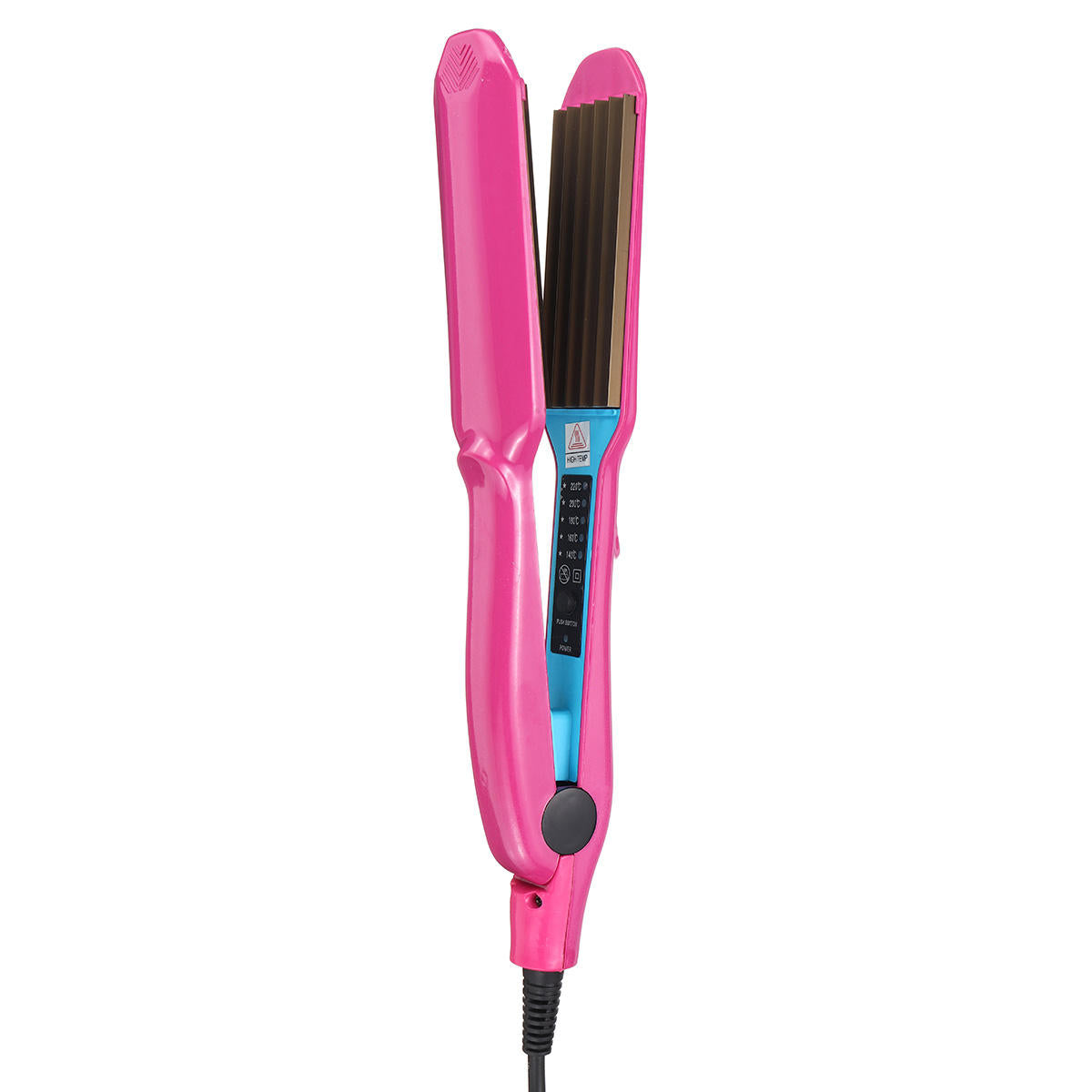 Ceramic Hair Crimper and Curler Iron with 5-Speed Temperature Control - Anion Wave Curling Wand