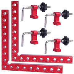 2-Pack 180mm Right Angle Clamps, Aluminum Alloy Positioning Squares for Woodworking Projects