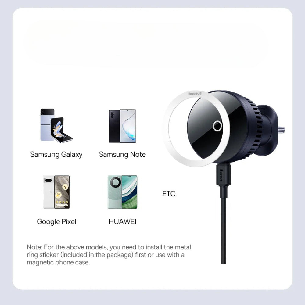 Magnetic Wireless Car Charger - Fast Charging Holder 15W/10W/7.5W/5W for iPhone, Samsung, Huawei, Xiaomi