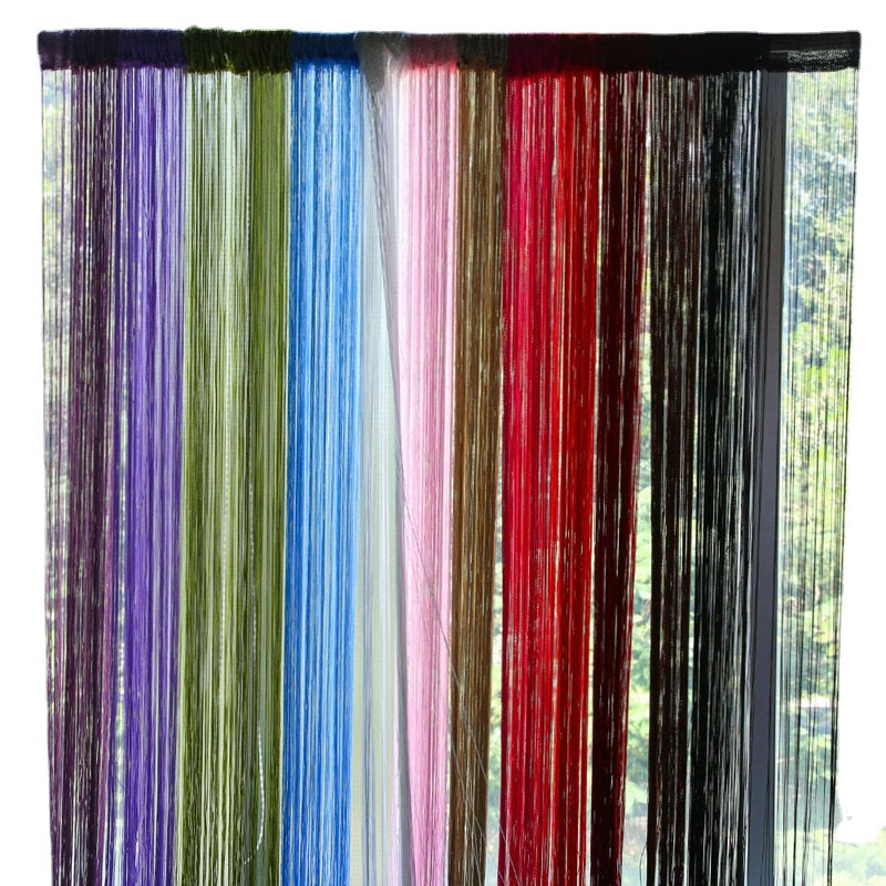 1m x 2m String Curtains - Door/Window Panel Divider, Yarn Line Tassel Drape for Home Decor