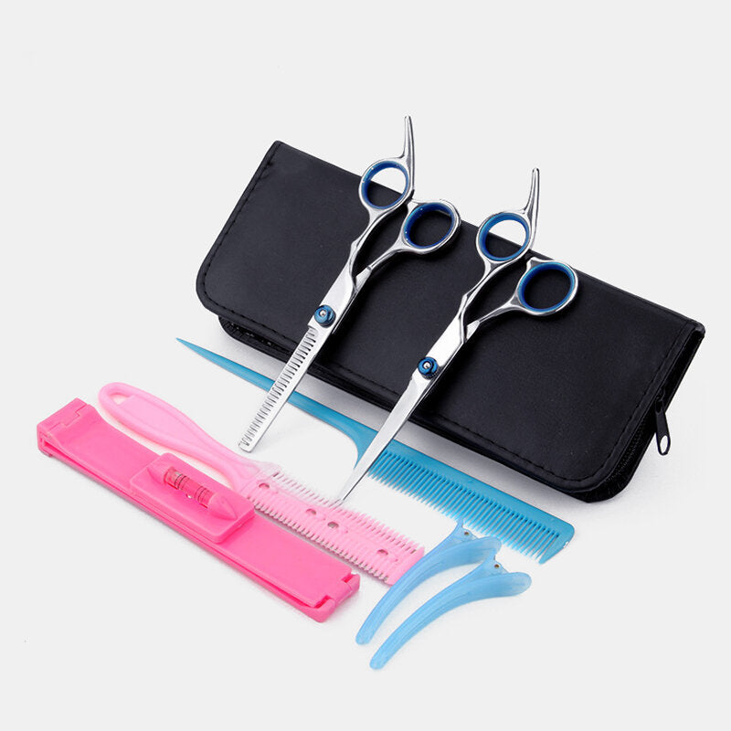 Professional Hair Cutting & Thinning Scissors Set - Sharp Blades, Fast Cutting, Easy to Use, Includes Comb & Hairclip