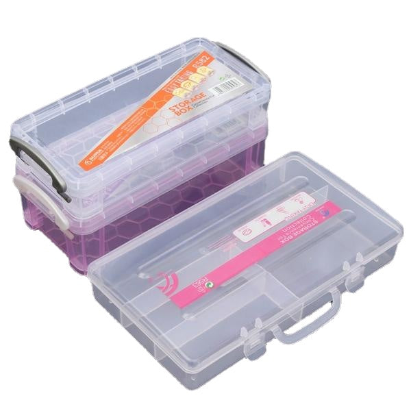 Plastic Cosmetic Nail Art Pill Storage Organizer Case Box