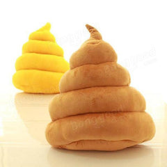 Funny Brown Yellow Poo Shape Throw Pillow for Bed, Sofa, Chair - Creative Plush Cushion