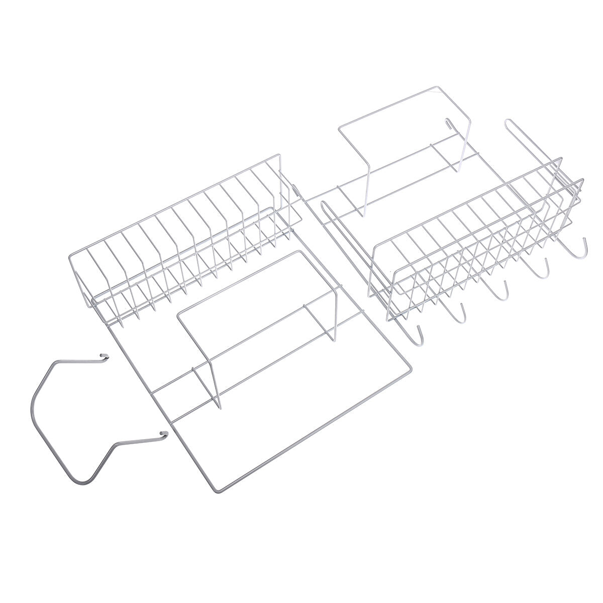 Five-Tier Steel Over Sink Dish Drying Rack - Multifunctional Kitchen Counter Storage