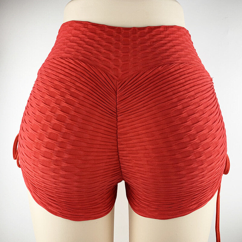 Yoga-Shorts mit hoher Taille für Damen – Bauchkontrolle, Po-Lift, hohe Elastizität, schmale Passform für Fitnessstudio, Training, Laufen
