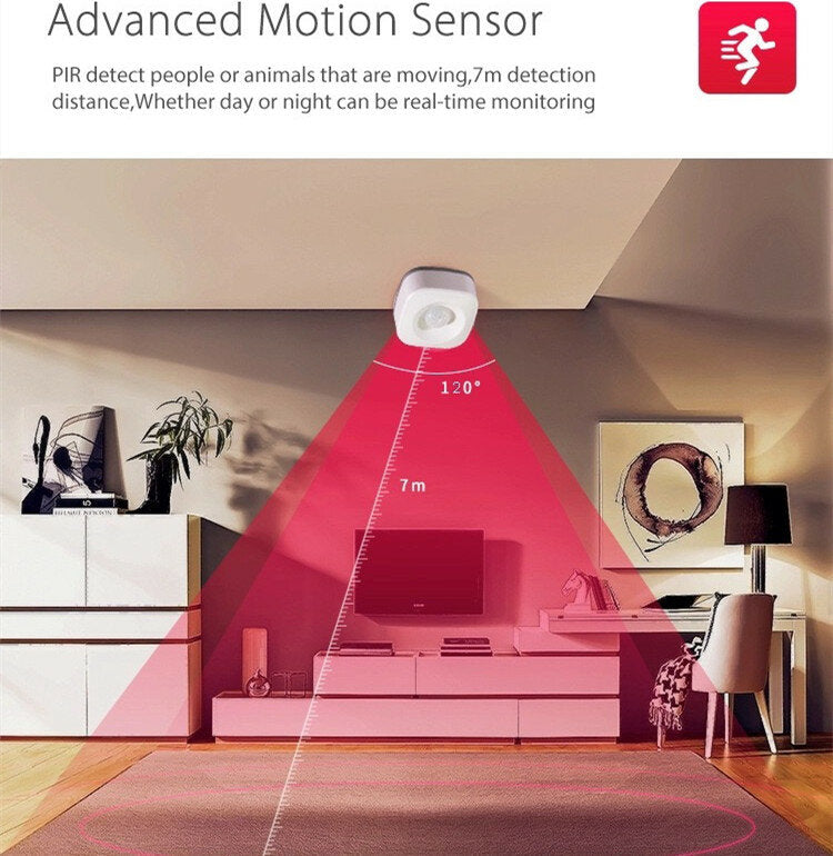WiFi Human Body Sensor: Wireless PIR Motion Detector for Tuya Smart Life App
