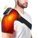 Electric Shoulder Massager Belt with Vibration & Heating, Muscle Relaxer and Warmer Pads