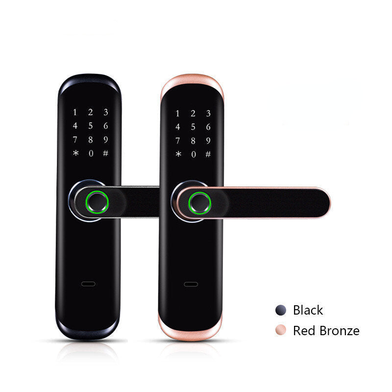 WiFi Fingerprint Smart Door Lock - Intelligent Digital Lock with Password, RFID Card, and APP Unlock for Home