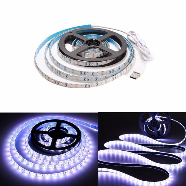 1M Waterproof USB SMD3528 LED Strip Light for TV Background and Computer, Flexible Tape, DC5V