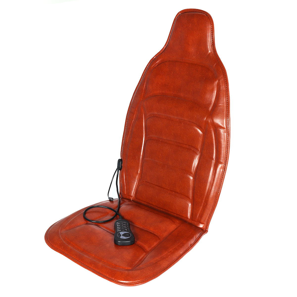 DC 12V Car & Home Heated Full Body Massage Seat Cushion - Lumbar Pain Relief, Vibration Massager, AC 110V-240V