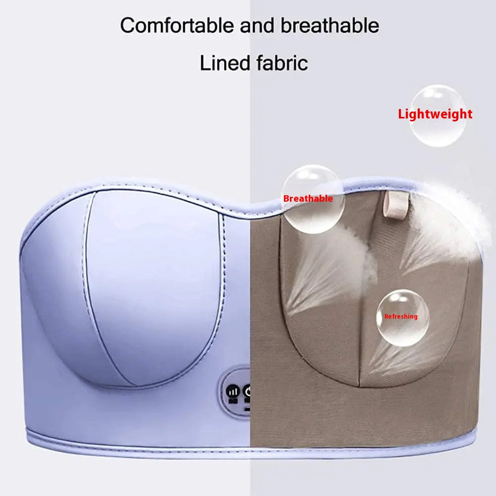 Wireless Electric Breast Massage Bra with Hot Compress for Enhancement and Lift