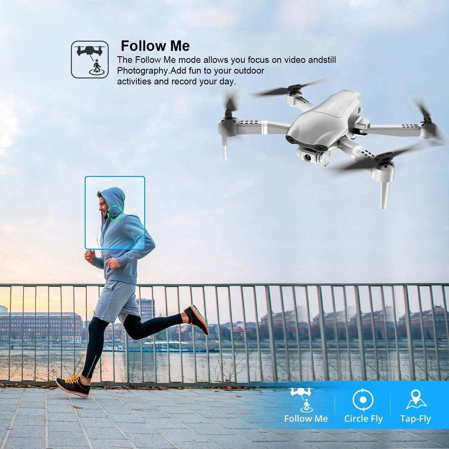 Professional 5G WiFi GPS Drones with 4K HD Wide Angle Camera, Foldable Design