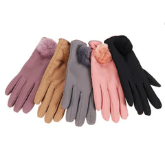 Elegant Winter Touch Screen Warm Full Finger Cotton Skiing Gloves