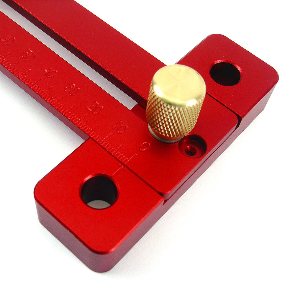 Aluminum Alloy T-Type Scribing Ruler for Woodworking - 170/270/370mm Marking Tool