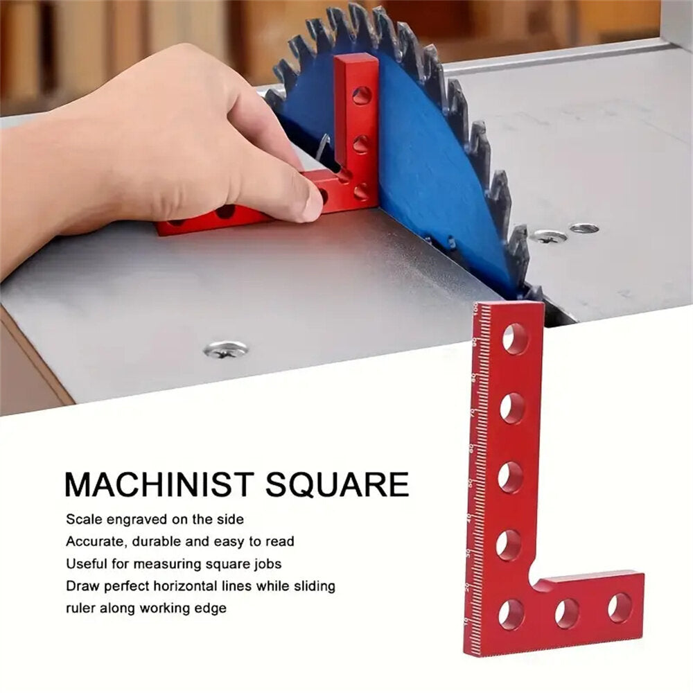 Compact Aluminum Alloy Center Finder Tool - 50x100mm Mini Square Ruler