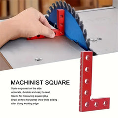 Compact Aluminum Alloy Center Finder Tool - 50x100mm Mini Square Ruler