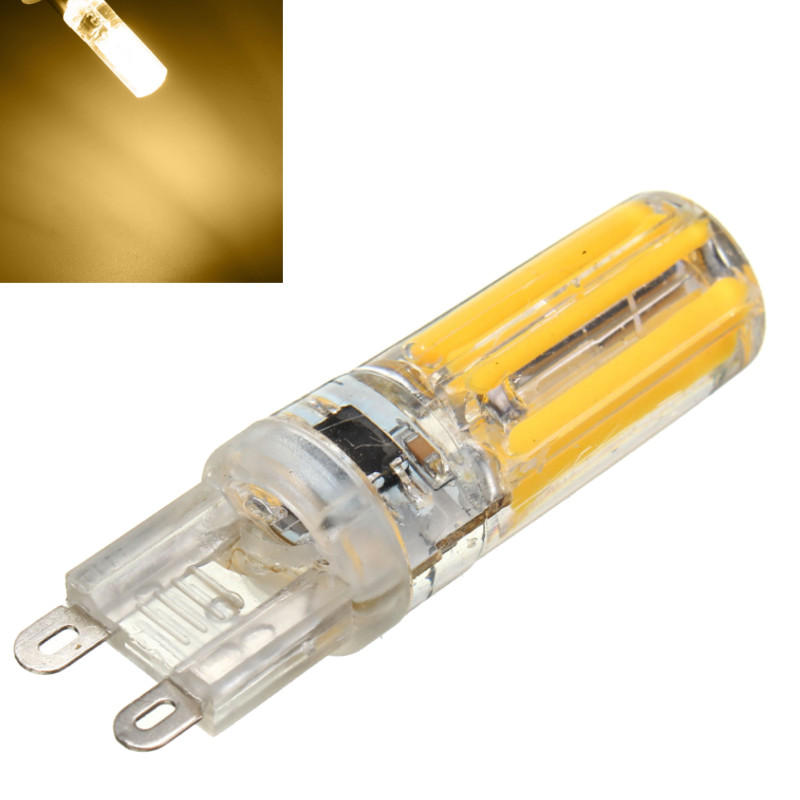 Dimmable G4 G9 5W LED COB Light Bulb - Silicone, Warm White/Pure White, Chandelier Lamp, AC220V