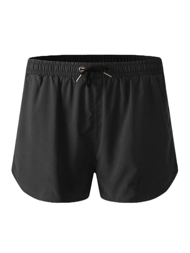 Men's Breathable Moisture-Wicking Bicycle Shorts with Drawstring, Mesh Liner, and Zipper Pocket