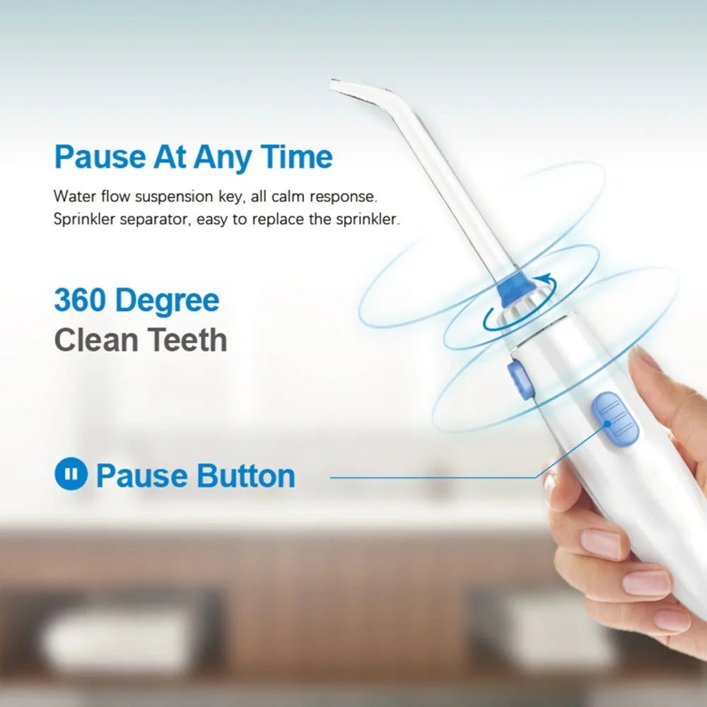 Water Dental Flosser - Oral Irrigator with 10 Adjustable Water Pressures, IPX6 Waterproof, High Volume Reservoir for Teeth Cleaning and Gum Care