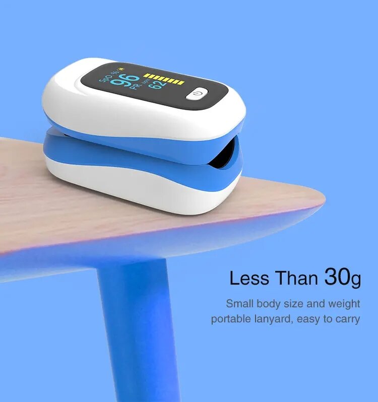 Accurate Finger-Clamp Pulse Oximeter for Quick Blood Oxygen & Heart Rate Monitoring