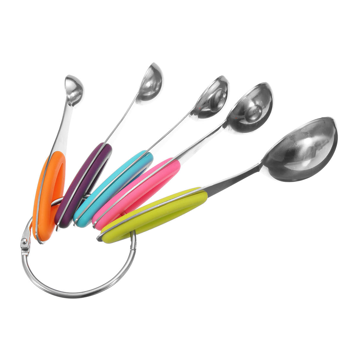 10-Piece Stainless Steel Measuring Cups & Spoons Set - Kitchen Tools for Baking & Cooking