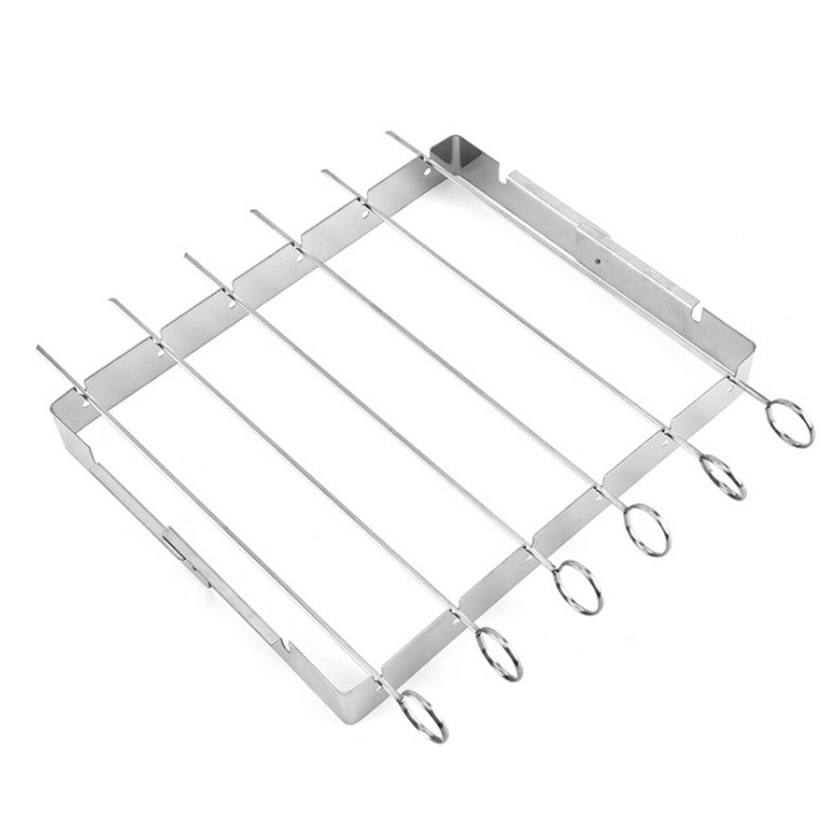 Portable Stainless Steel BBQ Rack - Skewer Meat Grill for Camping