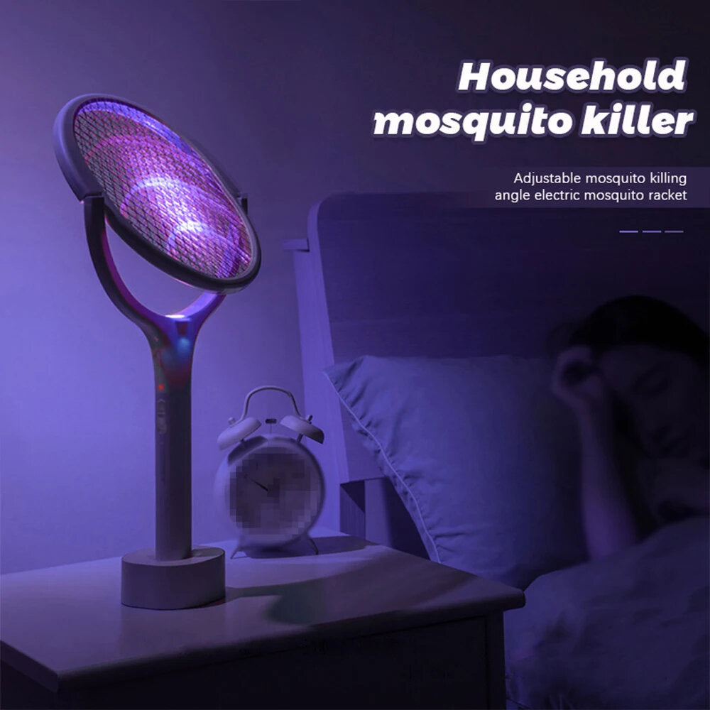 5-in-1 Mosquito Killer Lamp - 3500V Bug Zapper, Rechargeable Fly Swatter with USB Charging