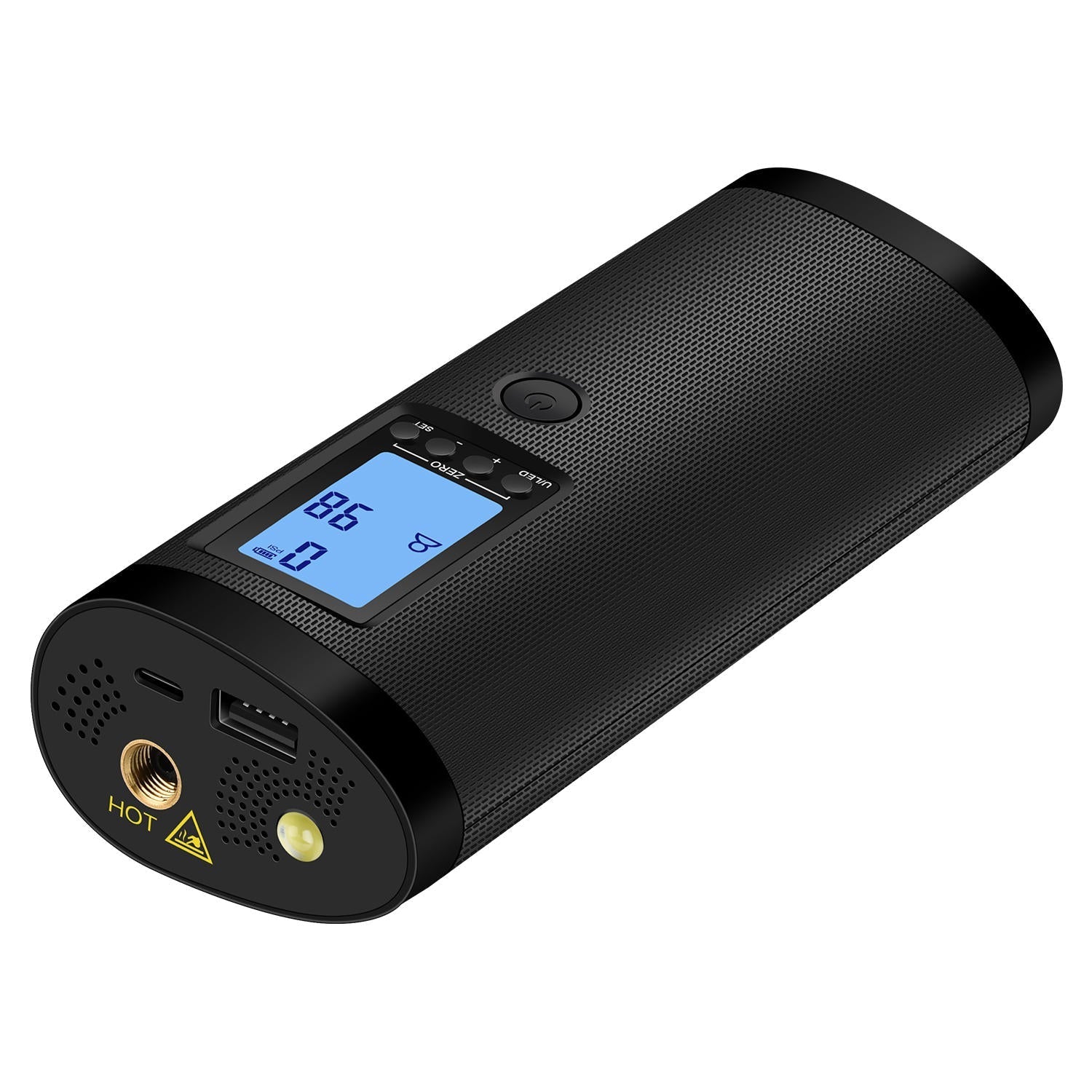 3-in-1 USB Rechargeable Mini Air Pump for Car, Motorcycle, Bike, Truck - LCD Display, Electric Auto Pump for Travel