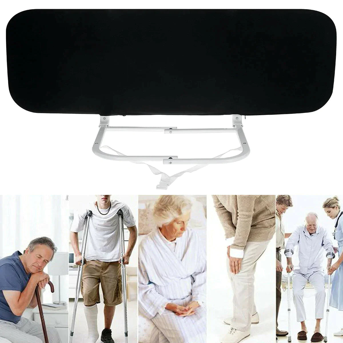 Portable Adjustable Bed Guardrail for Elderly, Children, and Adults - Safety Hand Rails and Security Fence