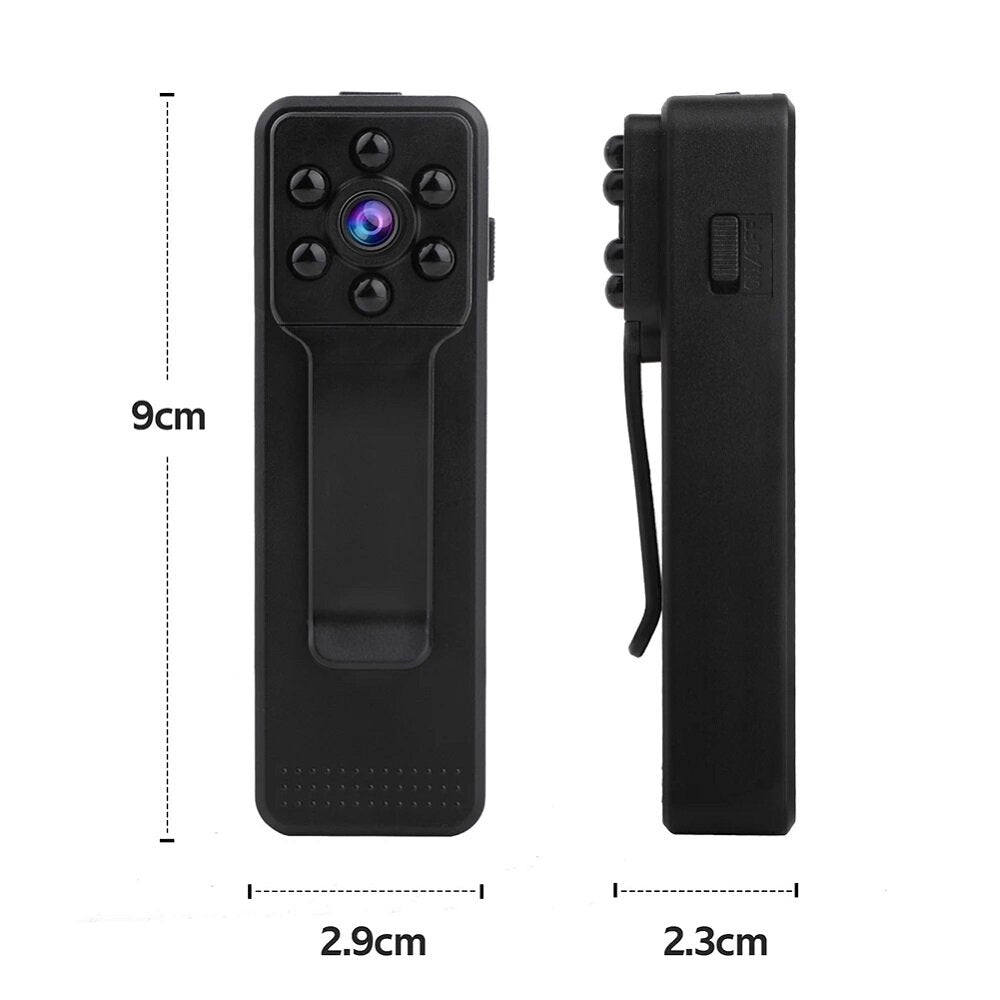 HD 1080P Mini Back Clip Camera - Camcorder for Meetings, Work, Sports, and Conferences