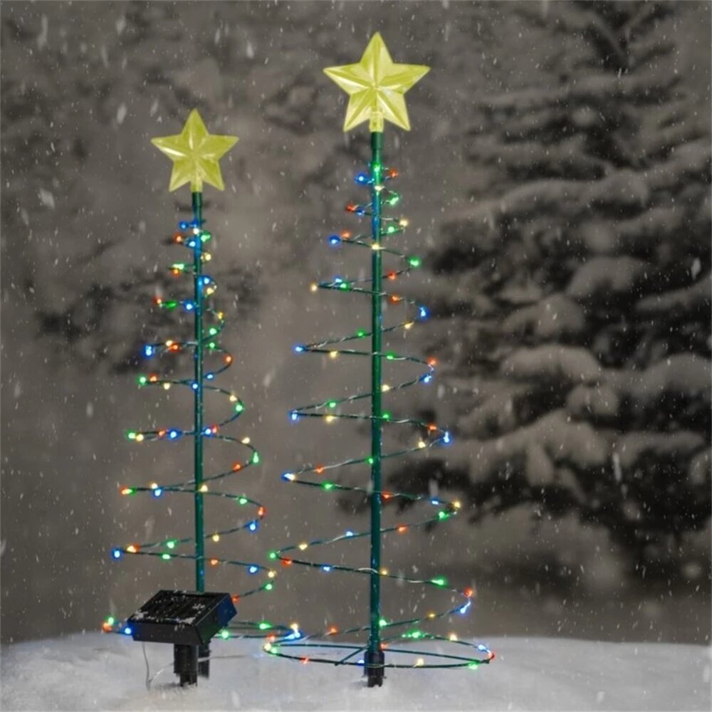 Creative LED Christmas Spiral Tree Lights - Outdoor Xmas Decor