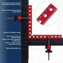 2er-Pack 180-mm-Winkelklemmen, Positionierungswinkel aus Aluminiumlegierung für Holzbearbeitungsprojekte