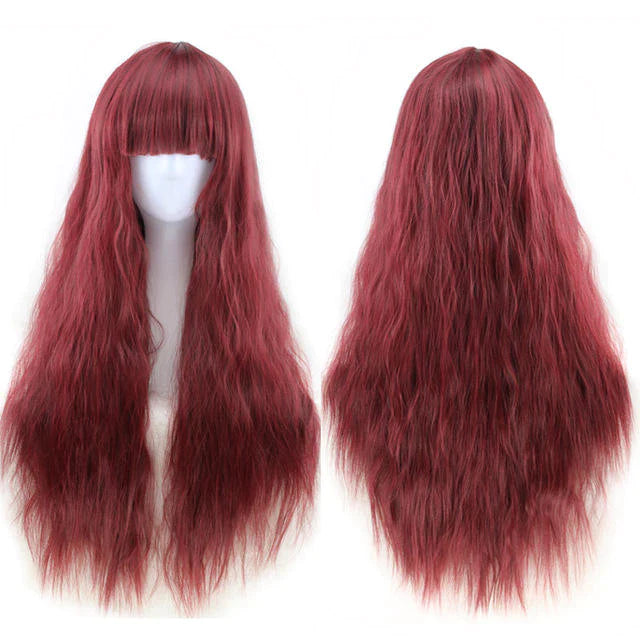 Multicolor Qi Liuhai Corn Hot Whisk Small Wave Cosplay Wig