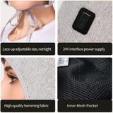 Red Light Therapy Hat for Migraine Relief, 24V Heated Head Wrap for Tension Headache, Rheumatic Pain & Stress (65°C Max)
