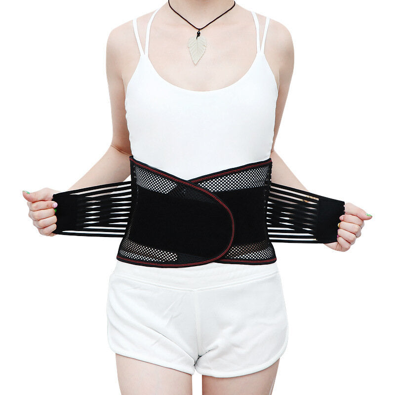 Adjustable Orthopedic Lumbar Support Corset - Breathable Lower Spine Brace for Men & Women, Ideal for Fitness & Summer