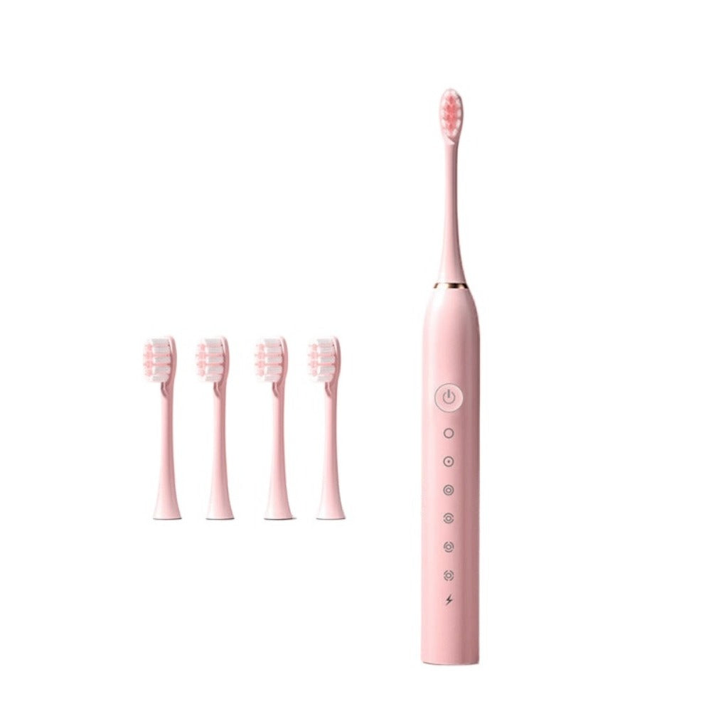 Adult Sonic Electric Toothbrush - USB Rechargeable with 8 Replacement Heads