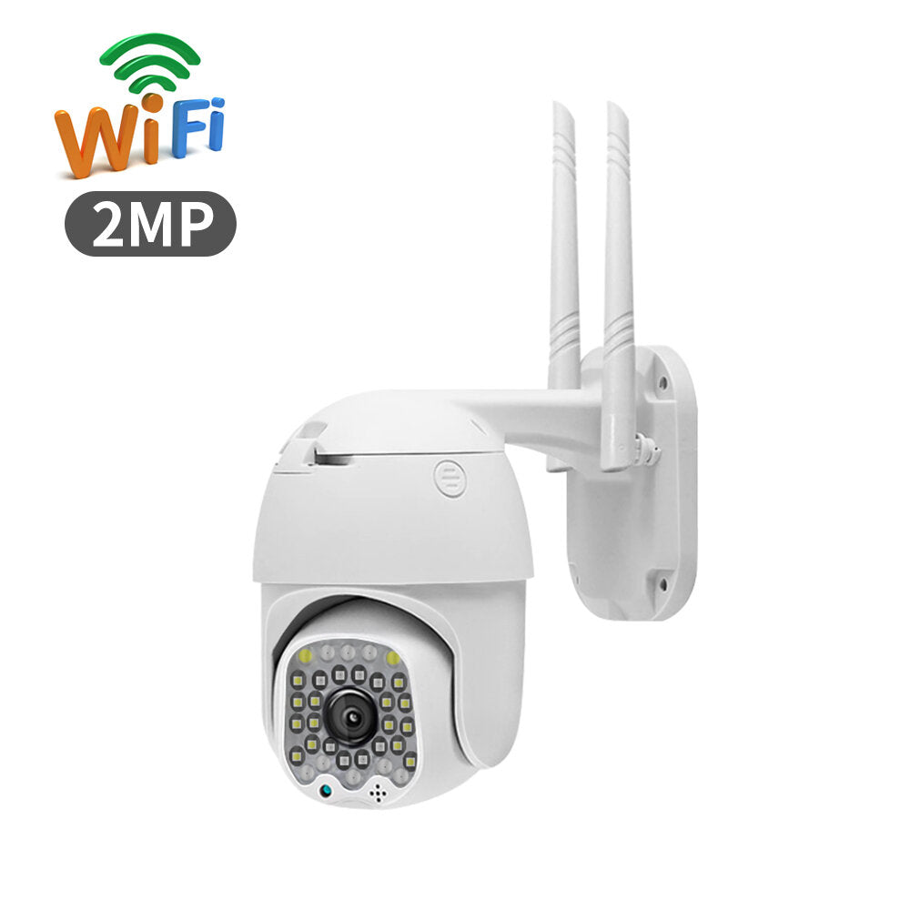 1080P HD Wifi IP Security Camera Outdoor - 4X Zoom, 32LED, Light & Sound Alarm, Night Vision, Waterproof