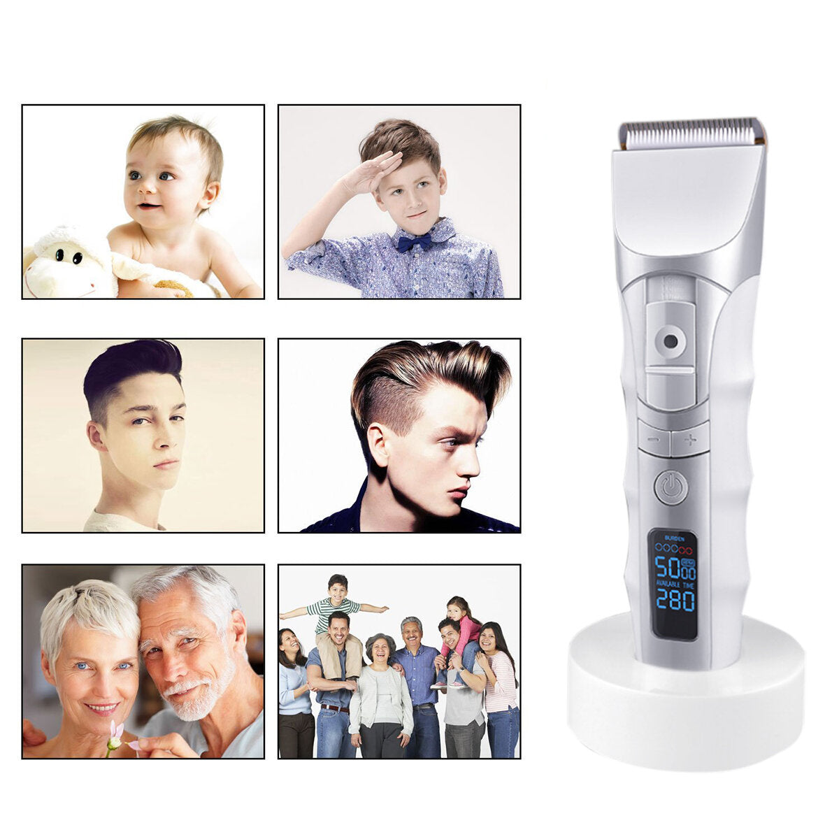 Electric Hair Clipper & Trimmer for Barbers - Shaving Machine, Beard Trimmer, Electric Razor