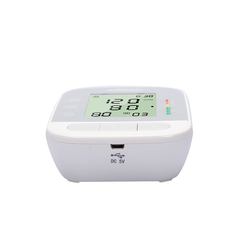 Portable Digital Blood Pressure Monitor with LCD Display, One-Touch Operation, and Dual Memory Storage