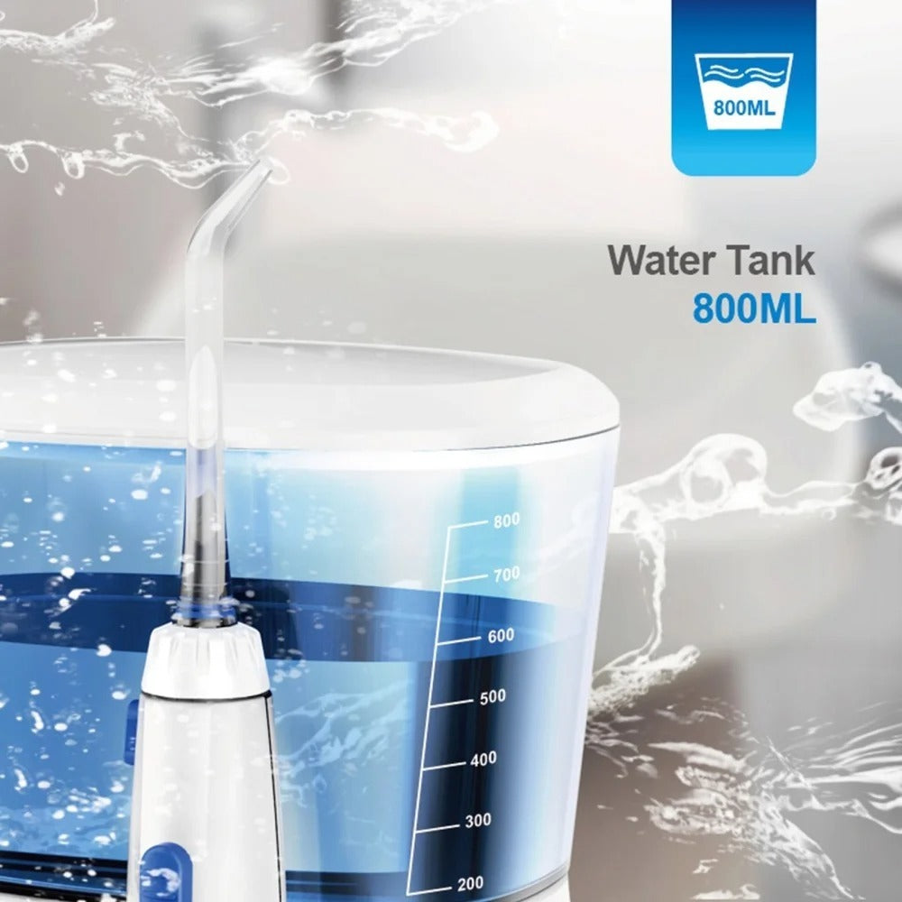 Water Dental Flosser - Oral Irrigator with 10 Adjustable Water Pressures, IPX6 Waterproof, High Volume Reservoir for Teeth Cleaning and Gum Care