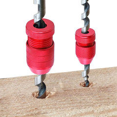 2PCS Premium Aluminum Drill Stop Set - Adjustable Depth Control for Precise Drilling