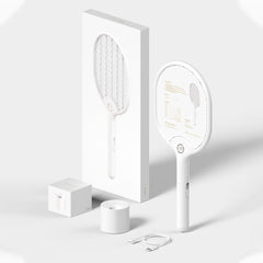 Electric Mosquito Swatter with Base - USB Rechargeable Fly & Insect Killer Repellent