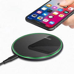 Fast Wireless Charger Pad for iPhone 14 Pro Max, Samsung, Xiaomi - 15W/10W/7.5W/5W Charging Speeds