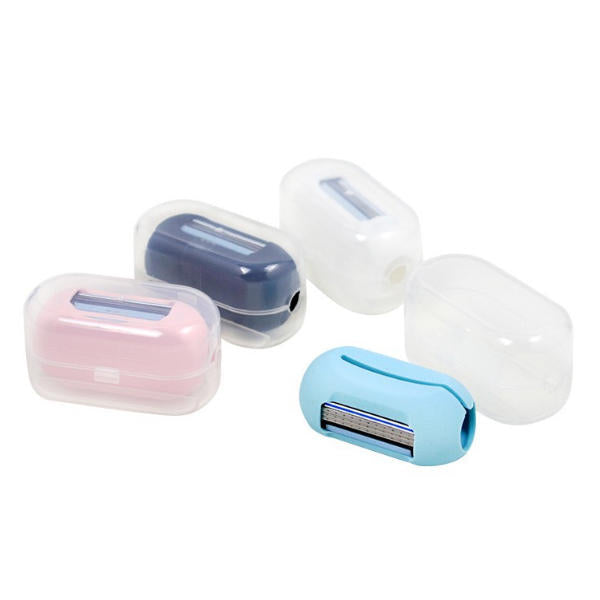 2-in-1 Mini Toothbrush Cover & Finger Tip Shaver Razor Cleaning Tool Kit for Outdoor Travel