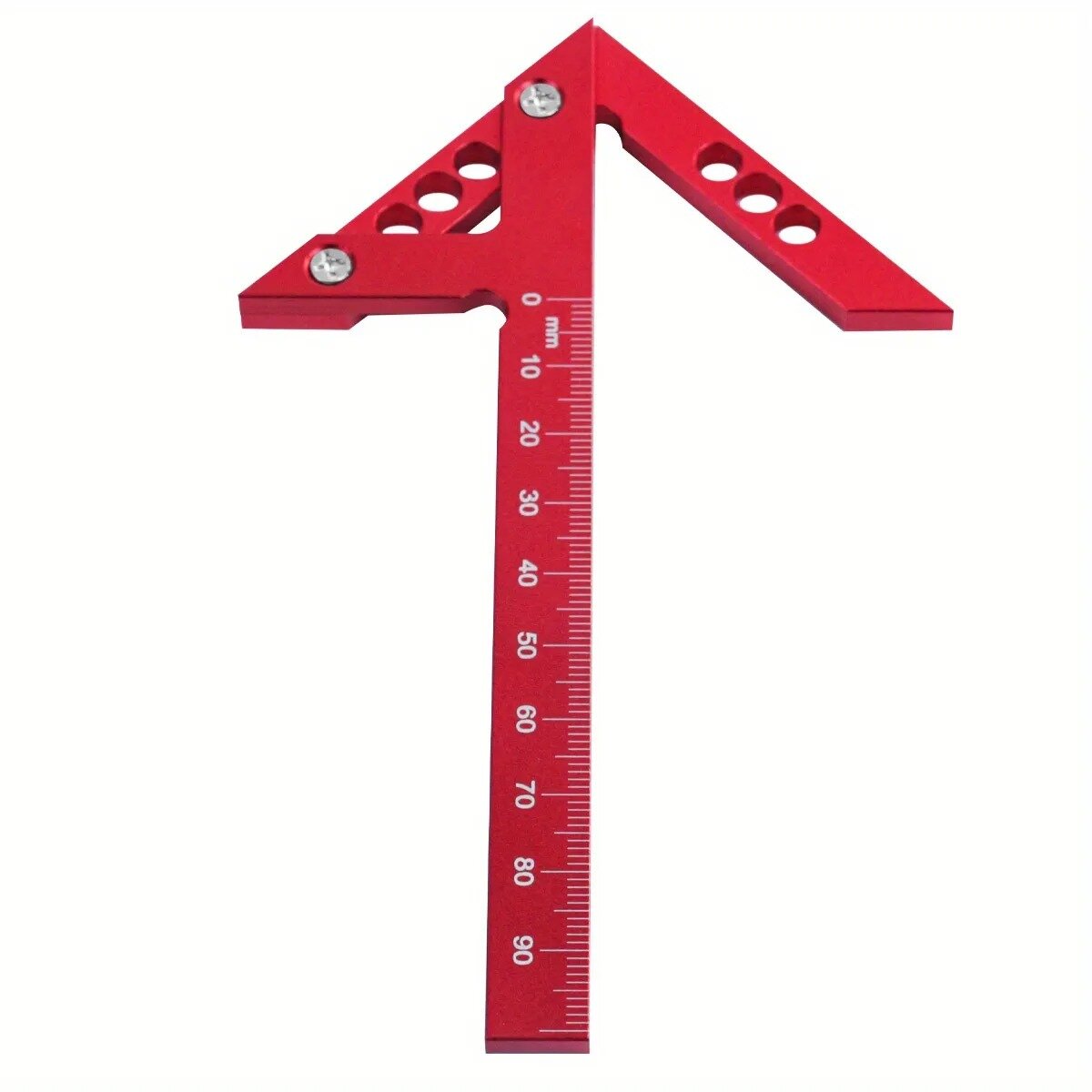 Aluminum Center Finder Square - 45/90 Degree Woodworking Angle Ruler & Scribe