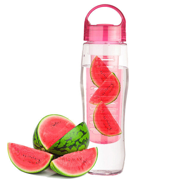 700 ml BPA-freie Sport-Wasserflasche aus Kunststoff mit Fruchteinsatz und Filter zur Saftherstellung