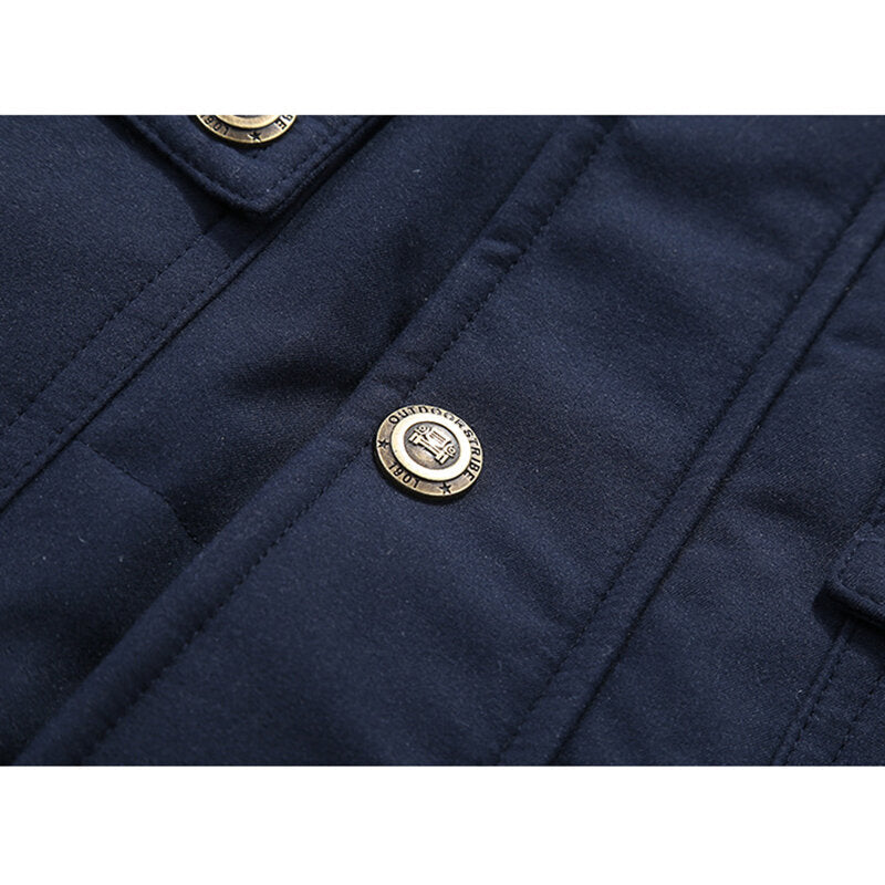 Men's Water Repellent Fleece Vest with Multi-Function Pockets - Outdoor Solid Color