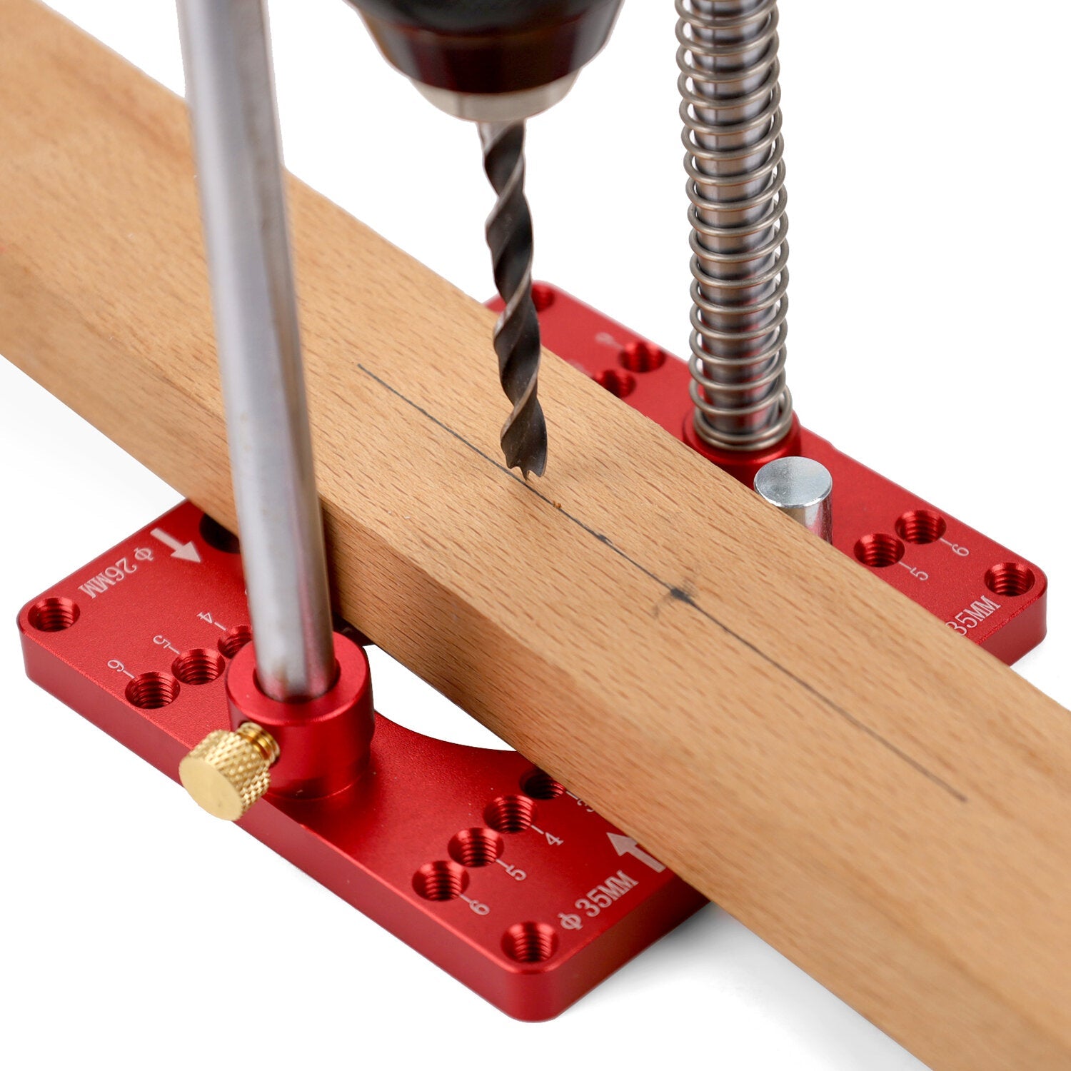 Drill Bracket Stand Guide: 35mm & 26mm Concealed Hinge Hole Punch Locator for DIY Woodworking Projects