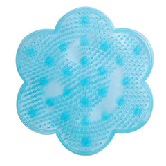 Suction Cup Shower Mat - TPR Bath Massage Pad & Foot Massager Cleaning Tool