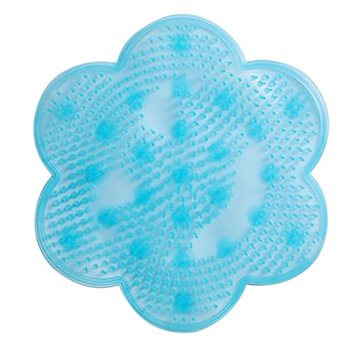 Suction Cup Shower Mat - TPR Bath Massage Pad & Foot Massager Cleaning Tool